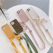 韓国風斜め電話ケース、鹿のスエードの電話ケース、斜めロープウールフリース、iPhoneに適用可能