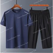 スポーツウェア　ランニングウェア　セットアップ　メンズ服　通気性　速乾性　半袖　ズボン　