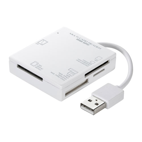 サンワサプライ USB2.0 カードリーダー 4スロット ホワイト ADR-ML15WN