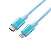 エレコム USB C-Lightningケーブル 準高耐久 1.0m ブルー MPA-CL