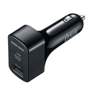 サンワサプライ USB Power Delivery対応カーチャージャー(2ポート・57W
