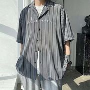 ユニセックス　メンズ シャツ　短袖　カジュアル　大きいサイズ　ストリート系