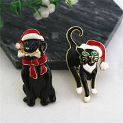 クリスマスプレゼント、猫のブローチ、犬のブローチ、クリエイティブジュエリー、韓国ファッション、ピン