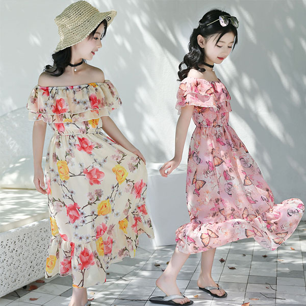 韓国子供服ワンピース女の子夏服