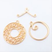 【オリジナル】アンティークパーツ/つなぎモチーフ/透かし/円形/トレンドパーツ/最安値