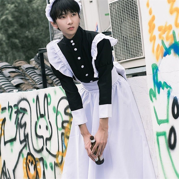 売上高TOP コスプレ衣装 メイド服 真珠 長編 カフェ メイド服 猫