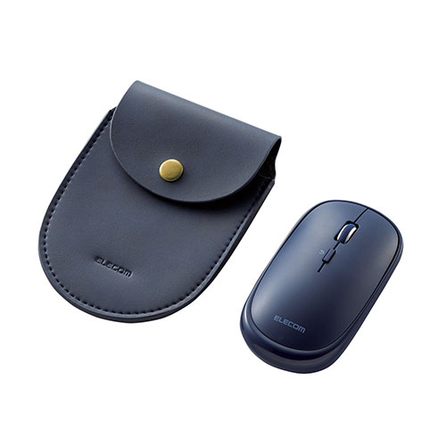エレコム マウス/Bluetooth/4ボタン/薄型/充電式/3台同時接続/ブルー M-T