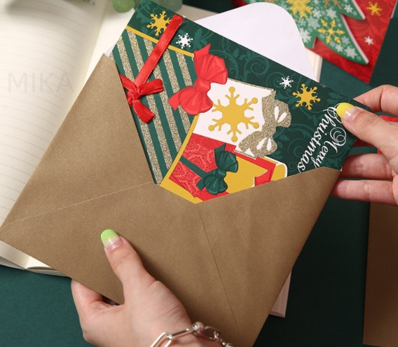 立体 3D クリスマスカード  バースデー ポップアップ  立体カード 封筒や クリスマス ギフトカード