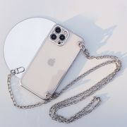 新入荷スマホケース★ iPhone13ケース 高級感 ショルダー ケース iPhone透明クリアケース スマホショルダー