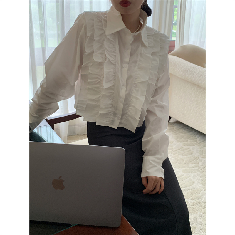 INS 秋新作 韓国系ファッション カジュアル　 ゆったり    長袖 シャツ セミロングスカート