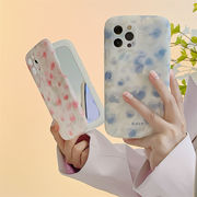 新入荷 スマホケース★ iPhone14ケース 可愛い 韓国風 iPhoneケース 耐摩擦 鏡付き ファッション