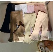 2022 秋新作 女の子 綿 ファッション 復古 ラッパズボン  ズボン 7色 ロングパンツ 子供服
