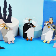 キーケース　キーホルダー　キーリング　バッグチャーム　学生　デザイン　PU革　蛙　ペンギン