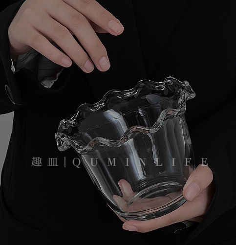 2023 INS    ガラス   果物皿      ガラスカップ    インテリア  韓国風   洋食皿  フルーツ皿
