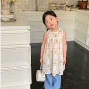 2023夏新作  女の子  Tシャツ   韓国子供服   キッズ服      トップス   ブラウス    子供服   80-130