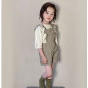 2023夏新作 韓国子供服　かわいい  プリント  サロペット  ズボン   韓国風   90-140cm
