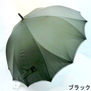 【雨傘】【長傘】一枚張の縫い目がないお花の形の中骨使用の無地ジャンプ傘
