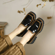 【秋冬新品】韓国ファッションレディース カジュアルシューズ 厚底 革靴  学生 スニーカー  ケーキ靴