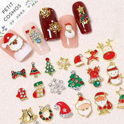 サンタ ネイルパーツ 雪だるま リース トナカイ ネイル用品  デコパーツ クリスマス DIY素材 韓国風