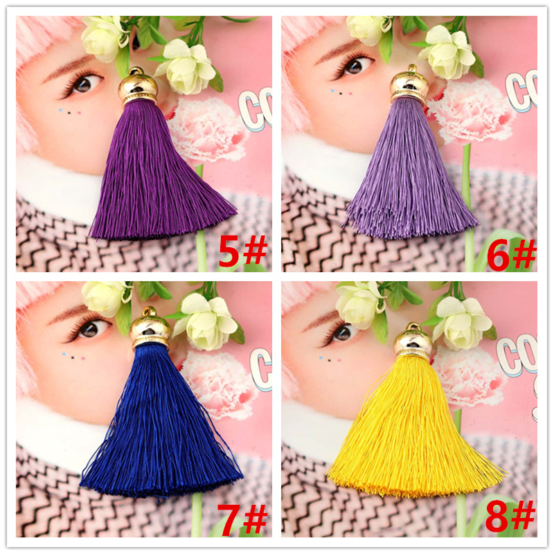 バッグ用フリンジアクセサリー　ハンドメイド 18色☆7.5CMタッセルチャームフリンジ手作りパーツアクセサリー