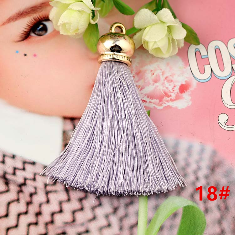 バッグ用フリンジアクセサリー　ハンドメイド 18色☆7.5CMタッセルチャームフリンジ手作りパーツアクセサリー