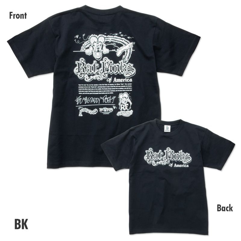 ラットフィンク オブ アメリカ Tシャツ ブラック RATFINK