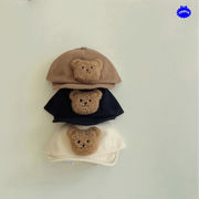 帽子　子供用　男女兼用　野球帽　キャップ　クマ柄　可愛い　防寒　6ヶ月-3歳　46-49CM　3色展開