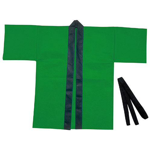 ARTEC カラー不織布ハッピ 子供用 S 緑 ATC1299