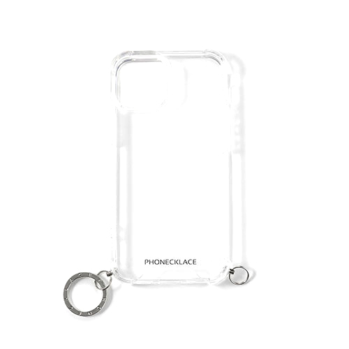 PHONECKLACE ストラップ用リング付きクリアケース for iPhone 14 シ