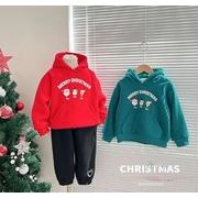 クリスマス限定 韓国風子供服  かわいい  トップス  トレーナー ベビー服 キッズ パーカー 長袖 2色