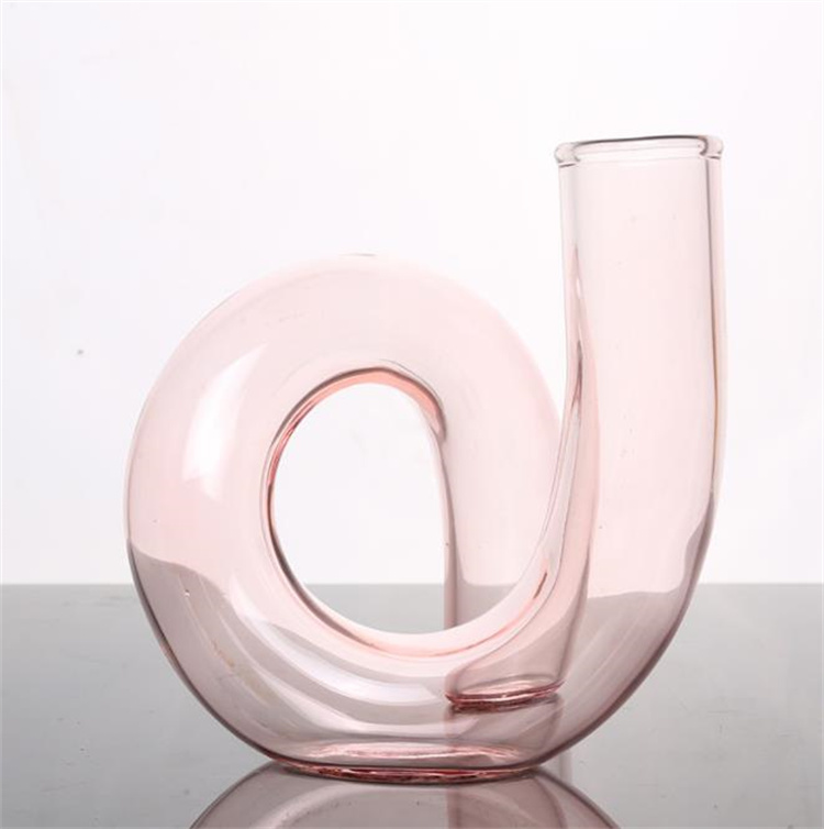今が絶対買い流行 INSスタイル 異形 ガラスの花瓶 カラー 花瓶 イレギュラー クリエイティブ 燭台