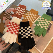 レディース手袋  ニット手袋  スマホ対応手袋  厚手 防寒 シンプル  韓国風