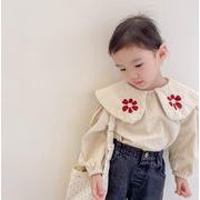 春秋新作 女の子 韓国版 に刺繍 コーデュロイ  シャツ 新品 トップス 赤ちゃん 子供服