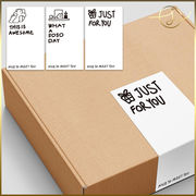 【3種】10*6cm 落書きサンクスシール  販促シール ラベル ステッカー ギフト 包装 ラッピング用品 梱包材