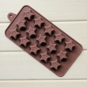 チョコレートアイスキューブのための15のキャビティ星形のシリコーン型DIY用具