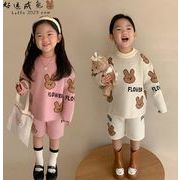 人気 韓国子供服  子供服 ベビー服  2点セット ニットセータートップス + パンツ キッズ服2色