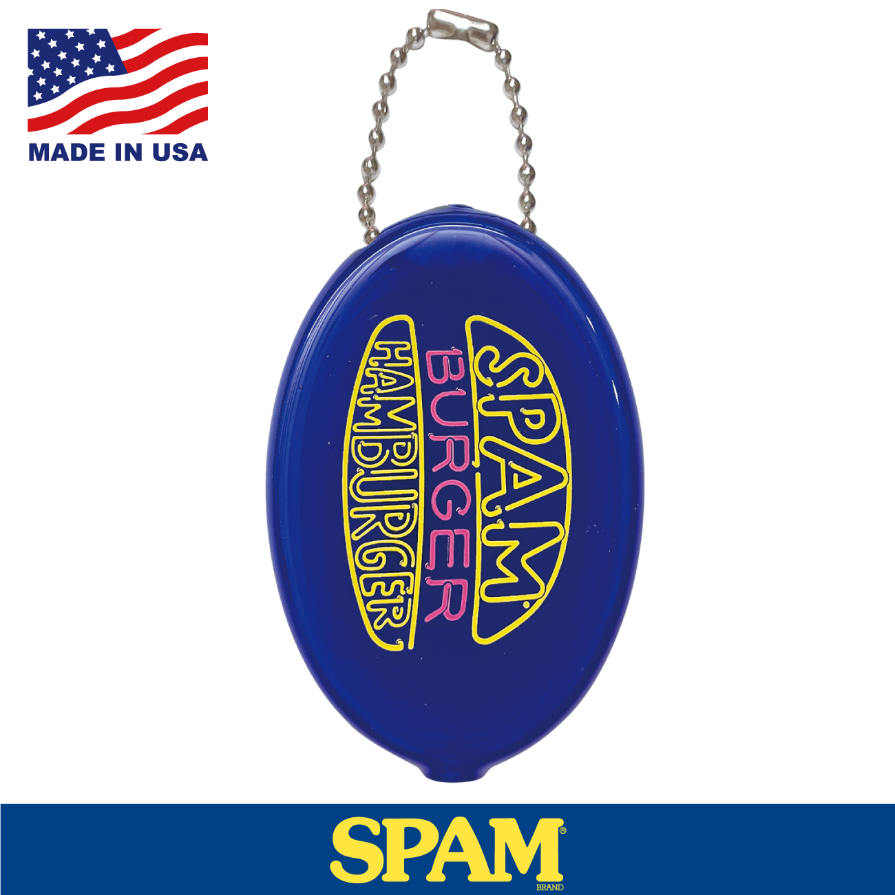 スパム ラバー コインケース ボールチェーン付 SPAM COINCASE BURGER/MADE IN USA