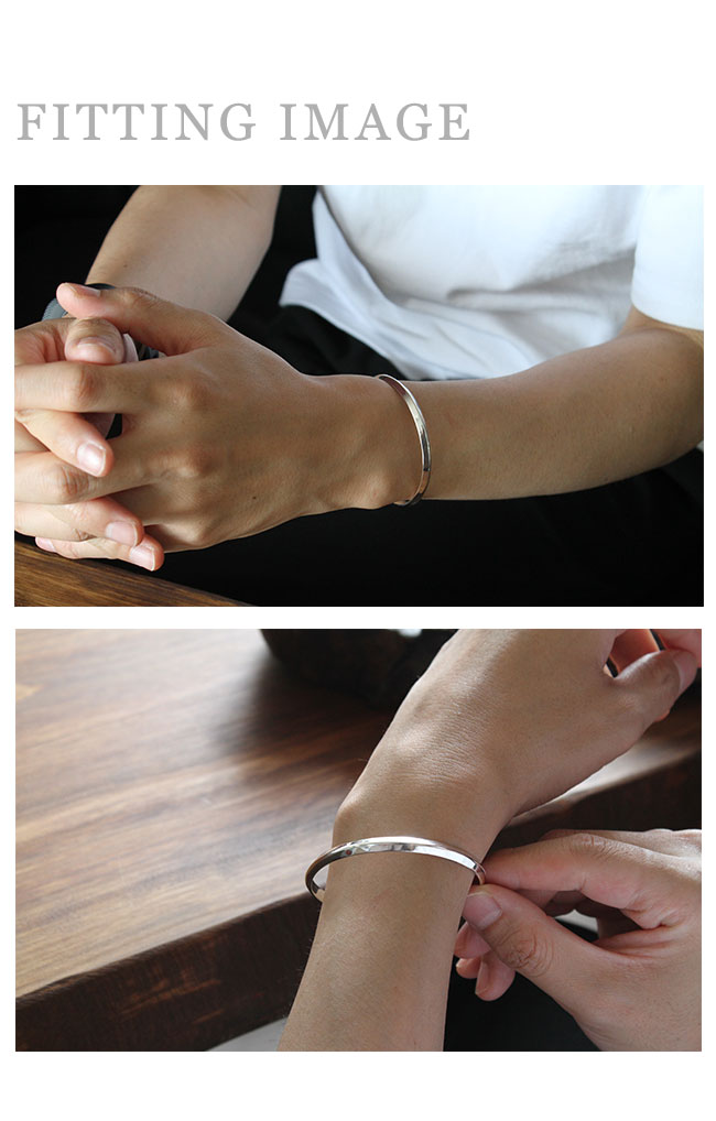 バングル ブレスレット シルバー925 プレーンバングル シンプル