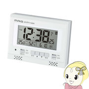 目覚まし時計 置き時計 デジタル ノア精密 MAG 電波 温度 湿度 カレンダー 夜見える 自動点灯 ライトル