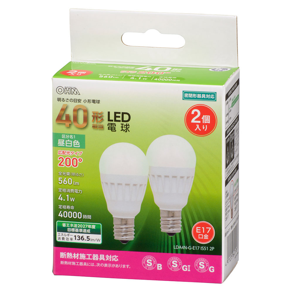 LED PS E17 4.1W N 2P