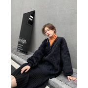 柔らかい履き心地 韓国ファッション コート セーター デザインセンス トレンド カーディガン Ｖネック