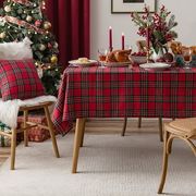 テーブルクロスインクリスマスアメリカンレッドシンプルチェック柄テーブルパッドホテルコーヒーテーブルク