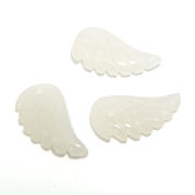 天然石 アクセサリーパーツ 天使の羽 ホワイトアゲート 3個セット 約12x5x5mm