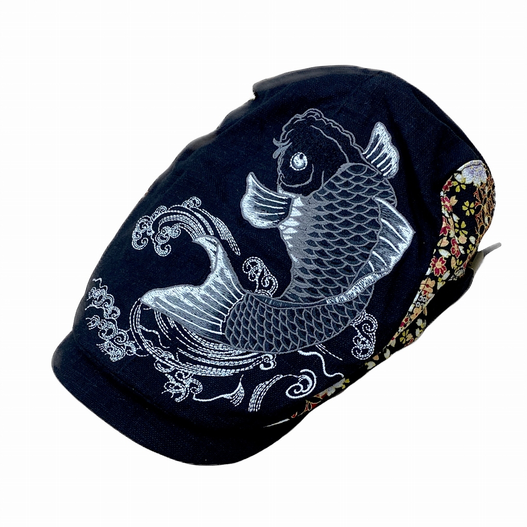 刺繍ハンチング 鯉