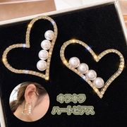 ピアスパール大ぶりピアス