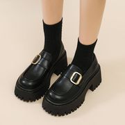 革靴　ローファー　シューズ　厚底ローファー　厚底靴　通学　春夏秋　高校生　JK