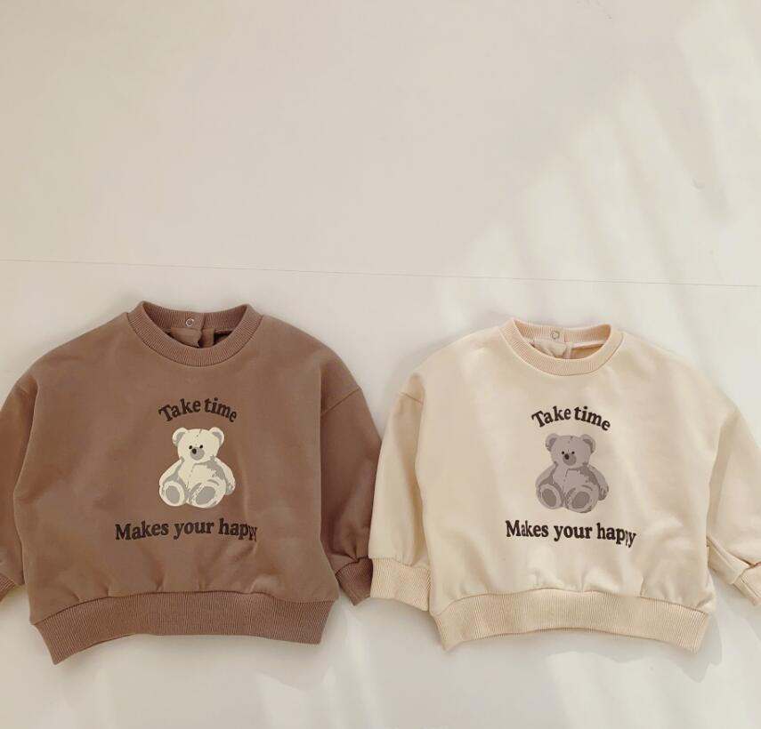 2023 春新作 Tシャツ 韓国版 赤ちゃん  クマ 上着 長袖 トップス 子供服