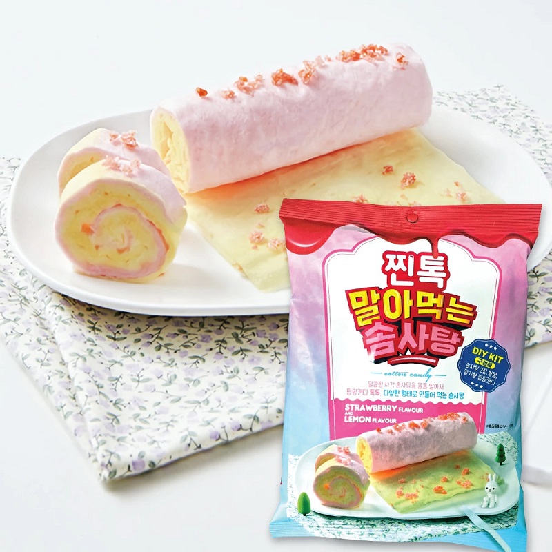 韓国 巻いて食べる JIN TOK DIY わたがし 綿菓子 新商品 SNSで話題