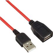USB2.0 延長ケーブル データ転送 充電対応 200cm 2m レッド