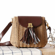 春夏新品 レディース バッグ鞄 かごバッグ 草編みバッグ ハンドルバッグ ショルダーバッグ ビーチバッグ5色